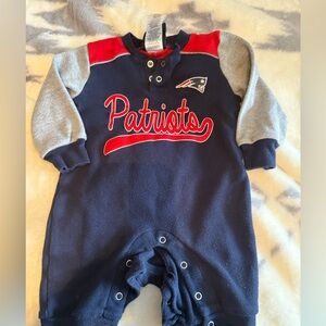 Patriots Navy and Gray Kids Footie